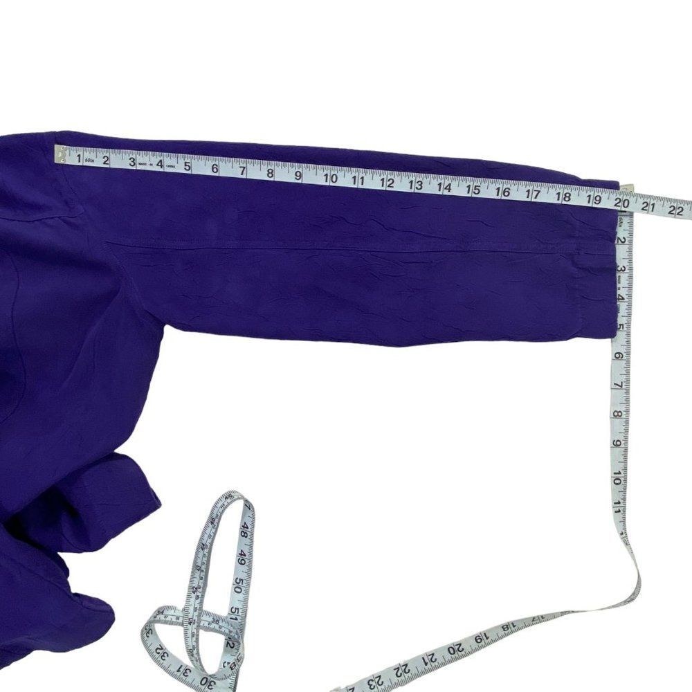 Chicos Womens Jacket | Size 1 | Royal Purple | Textured Fabric | Lightweight - Picture 9 of 10